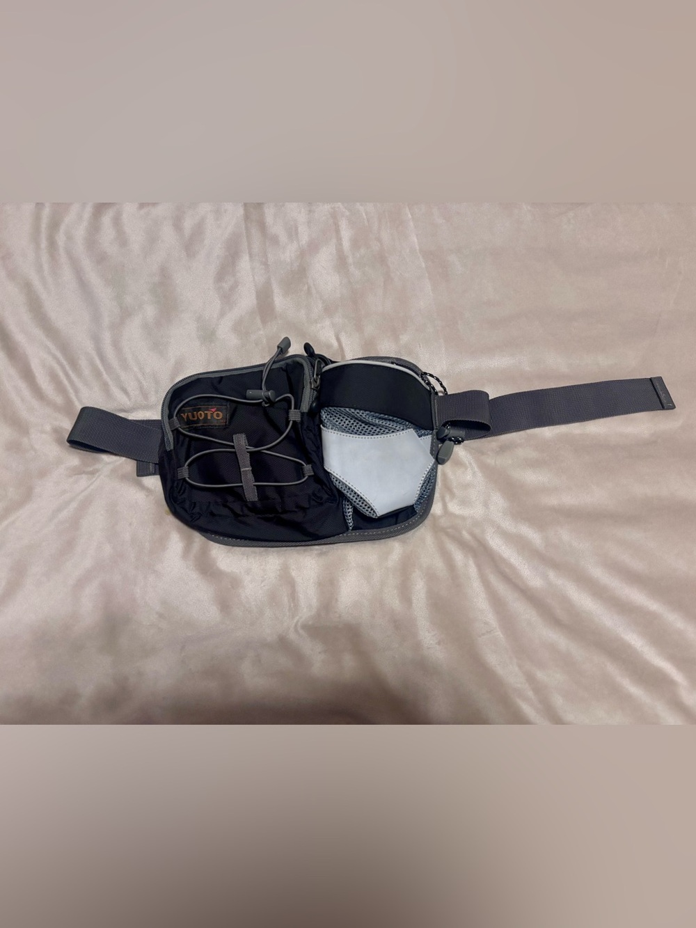 Yuoto Waist Bag Gray Hiking Walking Outdoors Fanny Pack Hydration - Unused.